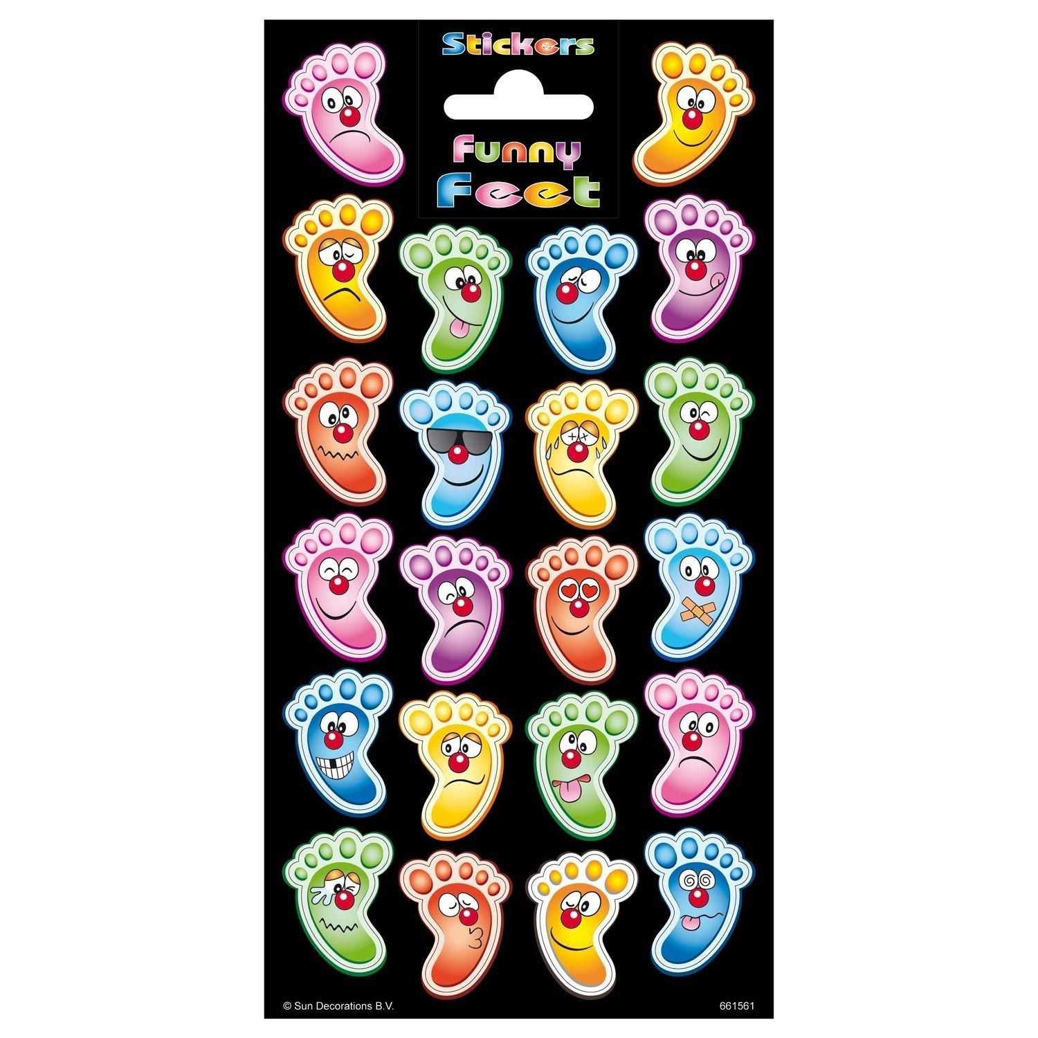 Funny Feets Klistermærker Med Glimmer - Stickers 22 Stk.