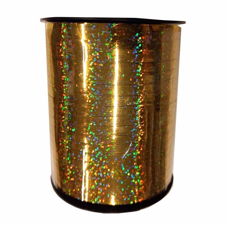 Gavebånd 500 Meter Guld Glitter Reflex