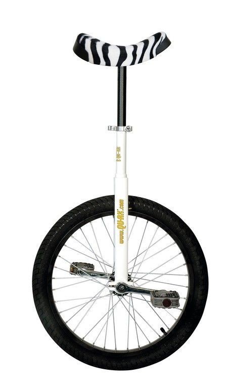 20" QU-AX Ethjulet Cykel Med Zebraskins Sadel I Farven Hvid
