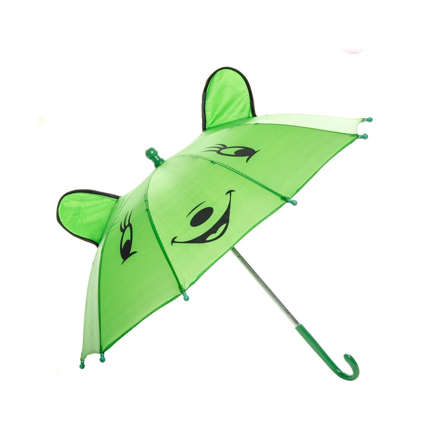 Paraply Med Glad Ansigt Til Børn Ø 50 cm Grøn