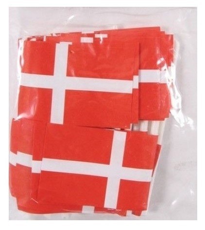 10 Stk. Pindeflag Danmark